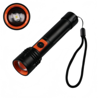 Lampe torche tactique portable USB-C avec zoom, laser blanc LED, faisceau réglable, en aluminium, rechargeable, pour la randonnée