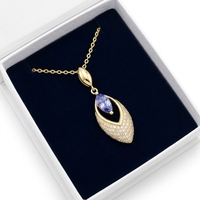 Collier pendentif QX en argent sterling S925 avec moissanite marquise, serti pavé feuille, bijoux fins de mariée pour les acheteurs en gros