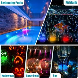 Lumière LED submersible étanche IP68 RGB pour piscine, avec télécommande RF, 13 perles, ventouse, fonctionne sur piles, lumière de douche - Product Image 6