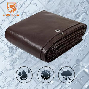 중국 공장 고품질 방수 트럭 덮개 타포린 통기성 캔버스 PE 코팅 타프 아웃도어 라이닝 어닝용 - Product Image 2