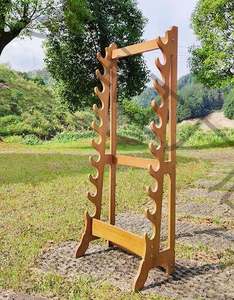 黒木制スタンドカタナまたは脇差おもちゃ剣ディスプレイスタンド日本の伝統的な剣 - Product Image 6