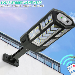 High Brightness IP65 Smart Outdoor Lighting 147LED Street <b>Light</b> PIR <b>Sensor</b> Solar ABS Plastic Wall Factory Price for Road Use - Product Image 5
