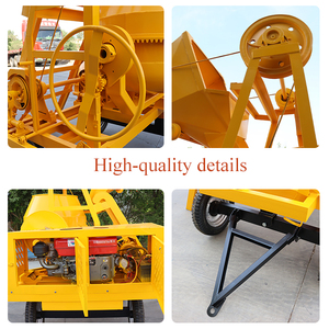 Fournisseur d'usine Bétonnière portable Bétonnière 350 litres Tambour basculant Bétonnière avec trémie - Product Image 3