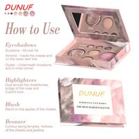 FAIRY ES155 Palette de fards à paupières et de blushs 7 couleurs, Maquillage bio, Coffret cadeau, Illumine le teint et résiste à la décoloration, Cosmétiques