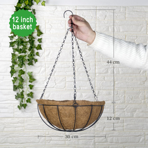 Hot Sale Metal Wire <strong>Baskets</strong> with 8 Inch Coco Liner <strong>Hanging</strong> Pots for Plants <strong>Indoor</strong>, <strong>Hanging</strong> Flower Pots for Railings - Product Image 3
