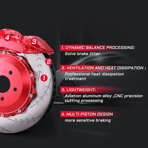 ชุดเบรคใหญ่6หม้อ GT6แข่งคาลิปเปอร์เบรคสำหรับ Mercedes Benz W202 W203 G Wagon BMW G30 Ford <span class=keywords><strong>Focus</strong></span> <span class=keywords><strong>MK1</strong></span> Subaru WRX - Product Image 5