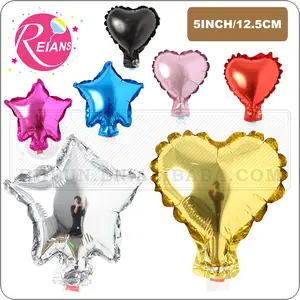 Mini 5 Inch Sao Hình Trái Tim Nhôm Foil Balloons Inflatable Nhôm Balloons Wedding Birthday Baby Shower Party Trang Trí