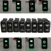 Interruptor de botón pulsador de encendido/apagado de 12V impermeable, popular accesorio para Toyota Hiace y Prado