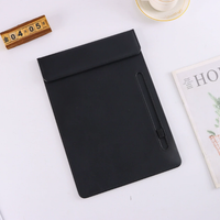 Porte-documents en cuir PU A4 avec aimant et porte-stylo, bloc-notes pliable pour le bureau, les affaires, l'école