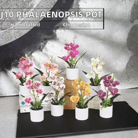 Nouveau 5 Papillon Orchidée Simulation Poterie Home Office Décoration Petite Poterie Bonsaï Plante Verte Petit Bonsaï