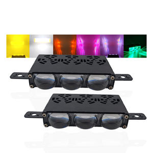 2 adet araba spot Led ızgara ışıkları ile DRL Fan sürüş sis çalışma ışığı harici yardımcı ışıklar Off-road araç kamyon - Product Image 1