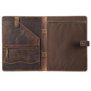 Kinh Doanh Chuyên Nghiệp Nút Đóng Cửa Da Cặp Vali Cổ Điển Đầy Đủ Hạt Da Lưu Trữ Tài Liệu Thư Mục - Product Image 5