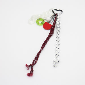 Ins Blogger con el mismo nicho Ping Pong Green Life Preserver llavero encanto hecho a mano pareja trenzado cordón bolsa colgante - Product Image 1