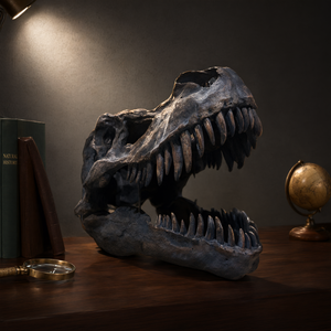 Sculpture en résine de crâne de T-Rex Etechan, tête de dinosaure pour musées et bureaux - Product Image 3