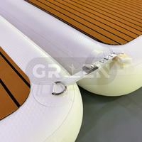 Plateformes flottantes gonflables sur mesure en forme de C, piscine océanique gonflable pour yacht, île gonflable pour fête avec tente