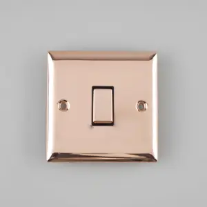 WK Copper Color 10AX 1 Gang 2 Way Light Switched Plate