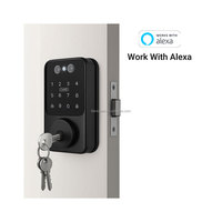 La serrure de porte intelligente Bluetooth étanche fonctionne avec Alexa, prenant en charge la reconnaissance faciale, la serrure à pêne dormant intelligente prenant en charge le déverrouillage automatique