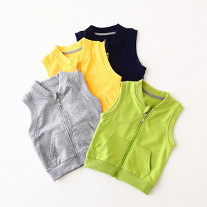 Gilet coupe-vent personnalisé avec logo pour garçons et filles, veste zippée, manteau d'hiver pour enfants, vêtements d'extérieur d'automne sans manches - Product Image 1