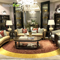 Haute qualité fait à la main laine/acrylique motif floral moderne luxe haute pile tapis pour restaurant chinois hôtel maison personnalisé violet