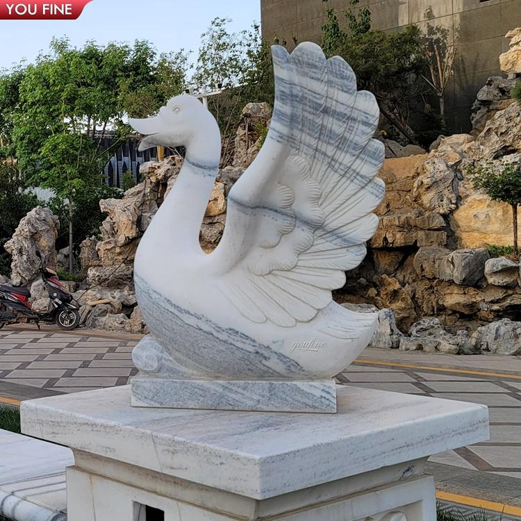 屋外池畔装飾 白大理石白鳥像| Alibaba.com