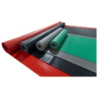 Revêtement de sol en PVC à motifs diamantés à prix avantageux, tapis en vinyle antidérapant pour atelier ou remorque