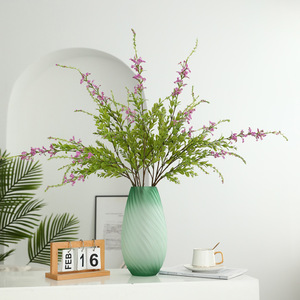 Plantes vertes artificielles, fleurs en plastique, plastique souple, haute simulation, décoration intérieure, accessoires de mariage - Product Image 1