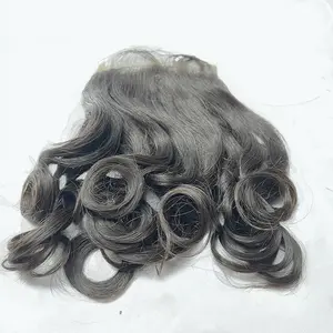Natural color hair closure 4*4 inches Korean manual crocheting with Chinese virgin natural black hair