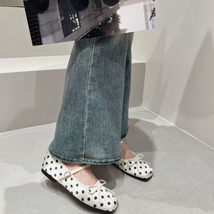Chaussures plates Mary Jane légères à bout carré et à pois, style rétro français, pour <span class=keywords><strong>femme</strong></span>, idéales pour l'été - Product Image 3