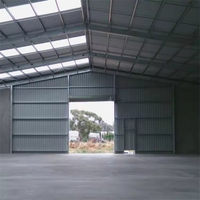 Structure à grande portée en acier galvanisé, kit d'atelier/entrepôt thermique en acier coloré résistant à la corrosion pour élevage de bétail et volailles