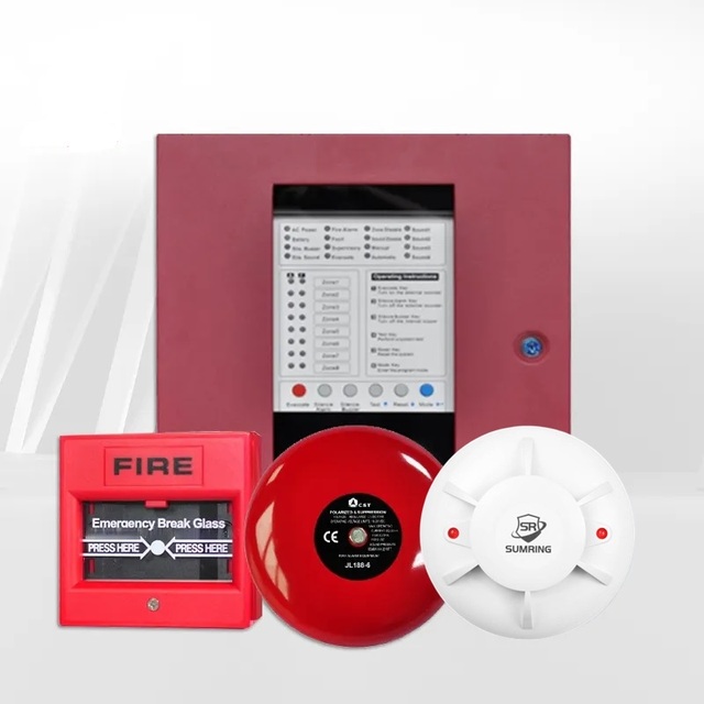 Reliable Conventional 4 Zone Fire Alarm Control Panels for Pre Action Fire Protection Systems
