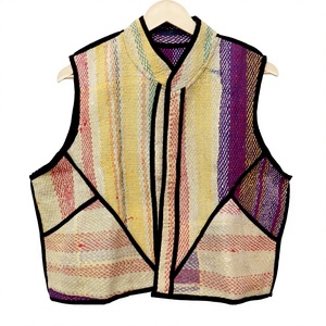 Boho Style Vintage Short Cotton Vest <b>Coat</b> <b>Women</b> Printed Woven Suzani Reversible Kantha Jacket <b>Summer</b> Bohemian Hippie - Product Image 1
