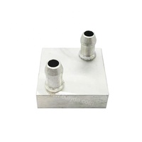Bloc de refroidissement par eau en aluminium 40x40x12mm Dissipateur thermique en aluminium pour refroidisseur d'eau pour PC portable CPU