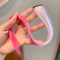 Partie Faits Saillants Clip Dans Les Extensions De Cheveux Colorés Multicolores Droite Synthétique Postiches Pour Les Femmes Extension De Cheveux Naturels