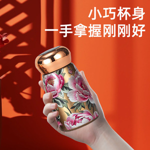 Mini Mushroom Cup 316 Stainless Steel Double Layer Vacuum Insulated Smart Temperature Display Pocket Water Bottle - Product Image 1