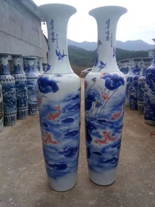 Vases décoratifs en céramique <span class=keywords><strong>de</strong></span> sol <span class=keywords><strong>de</strong></span> grande taille peints à la main en Chine, 2 mètres <span class=keywords><strong>de</strong></span> <span class=keywords><strong>haut</strong></span> - Product Image 5
