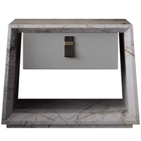 Table de chevet de luxe en marbre haut de gamme pour petites chambres à coucher, mobilier moderne pour la maison, Italie
