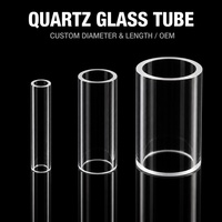 Tubo de Vidrio de Cuarzo de Alta Pureza para Uso en Laboratorio, Transparente, Tamaño Personalizable, Opciones OEM, Capaz de Soldadura, Pared de 1.0 mm
