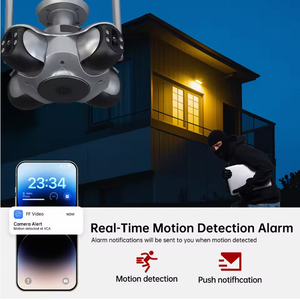 10k 20MP HD bốn màn hình <span class=keywords><strong>Wifi</strong></span> <span class=keywords><strong>ip</strong></span> <span class=keywords><strong>camera</strong></span> không dây ngoài trời PTZ bốn ống kính con người tự động theo dõi hai cách âm thanh giám sát máy ảnh - Product Image 3