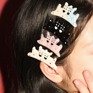 DOWELL Deux pinces à cheveux bec de canard pour jeunes filles, colorées, avec diamants incrustés, mignonnes, en plastique acétate, pour franges et fêtes - Product Image 3