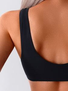 Nouveau haut de bikini noir 2026 avec cordon de serrage sur le devant, maillot de bain sexy froncé push-up pour femme, fabricant de bikinis sur mesure en gros OEM - Product Image 4