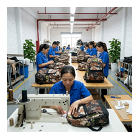 Siap Kirim MOQ Rendah Harga Pabrik Logo Sesuai Pesanan Tahan Lama 600D Oxford Kamuflase Cetak Grosir Tas Ransel