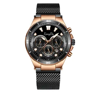 KODA 공장 사용자 정의 브랜드 로고 다이얼 남성 메쉬 스트랩 IPB 도금 저렴한 가격 남성 시계