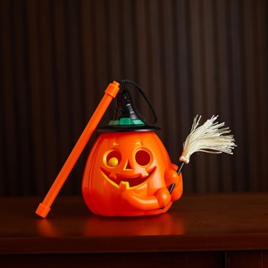Wholesale Luminous Broom Pumpkin Lantern Props Halloween Portable Ghost Festival Party Decoration Children's Promotional Toy