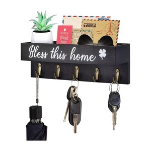 Cross-border wooden wall-mounted storage <b>rack</b>, wall-mounted entryway key <b>rack</b>, <b>glasses</b> <b>rack</b>, wooden envelope wall-mounted - Product Image 4