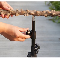 Support télescopique triangulaire en métal et bois pour perroquet, pour l'intérieur et l'extérieur, pour l'entraînement des becs des oiseaux