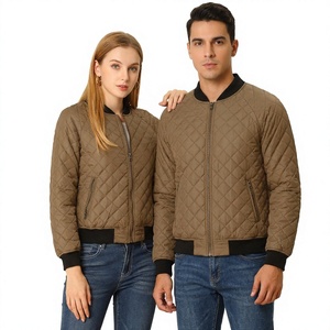 Blouson bomber matelassé unisexe, hiver, décontracté, fermeture éclair, capuche, imperméable, coupe-vent, doublure en soie, rembourrage en coton, coupe régulière - Product Image 1
