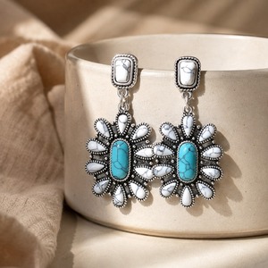 Orecchini vintage a goccia con turchese, gioielli con ciondolo personalizzato - Product Image 3