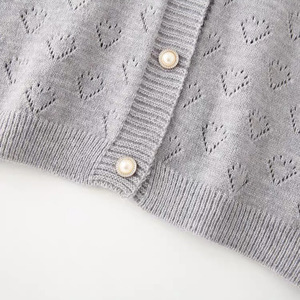 Dalang Knitwear Factory Women's Hollow-out Jacquard Knit <b>Cardigan</b> Top <b>Spring</b> Summer Loose Fit Single-breasted Breathable Thin - Product Image 4