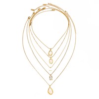 Collier pendentif femme en acier inoxydable blanc, style Ins, chaîne en bambou, luxe léger transfrontalier euro-américain, tendance