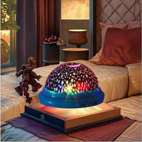 Lumière de projection d'étoiles à LED moderne Soucoupe volante UFO Projecteur de nuit du ciel endormi Lumière principale d'étoiles en ABS